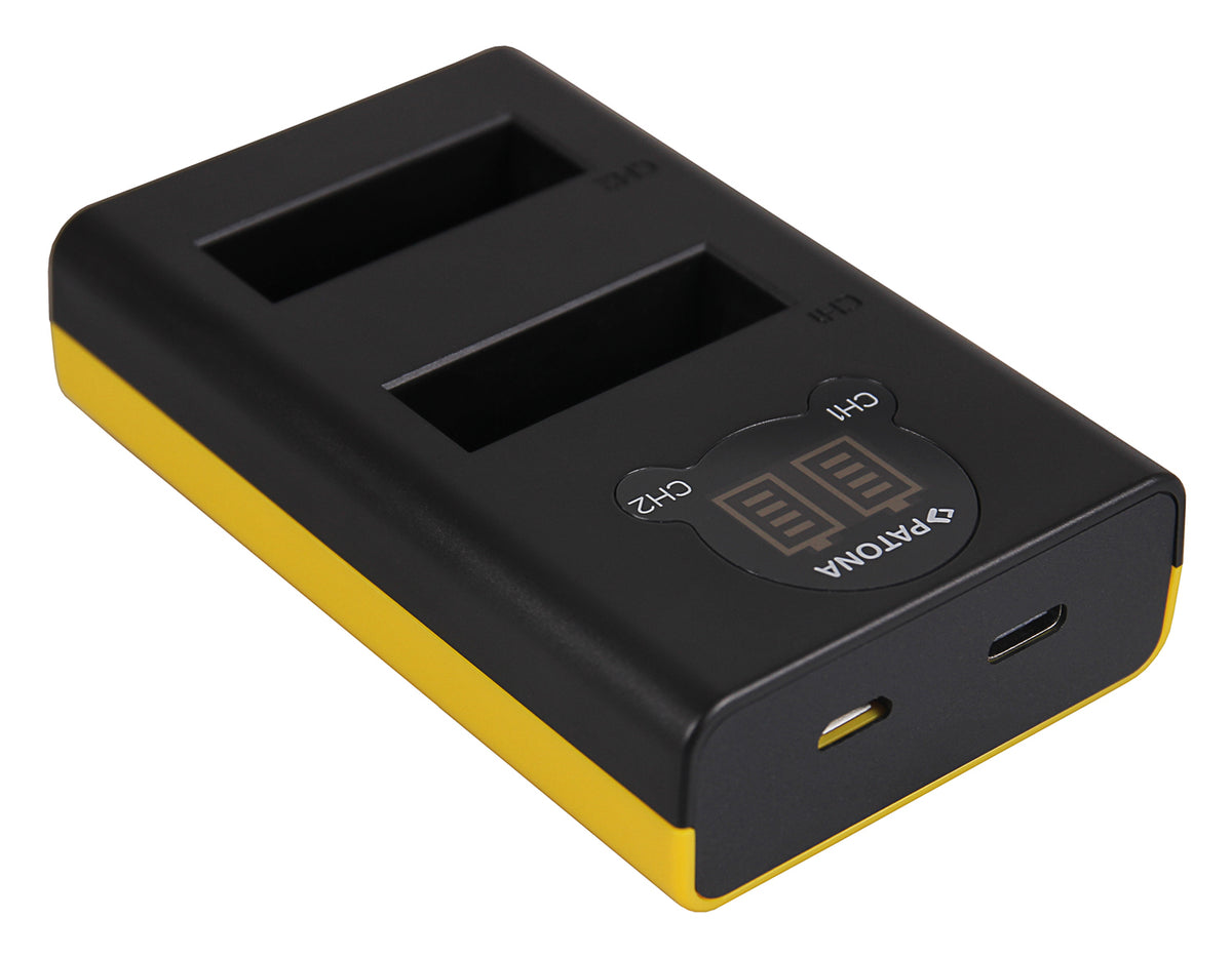 PATONA 01883 Dual-Ladegerät Akkulader – für DJI Osmo Action – 2-fach, USB