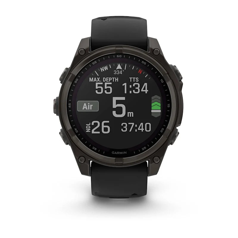 Garmin Fenix 8 Solar Sapphire – GPS-Smartwatch – 47 mm, 1,3", GPS, Saphirglas, 100 m, Schwarz, Sportarmband