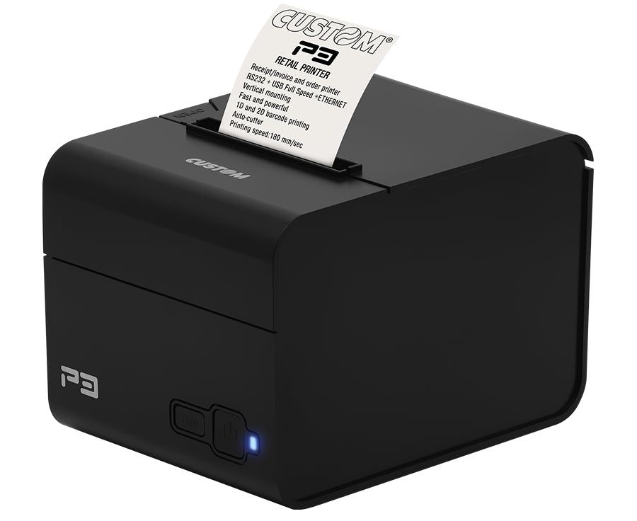 CUSTOM PRINTER P3X – Bondrucker, Thermodirekt, bis 80 mm, USB, LAN, RS-232