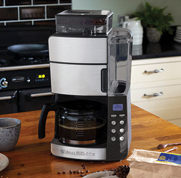 Russell Hobbs 25610-56 Filterkaffeemaschine – 10 Tassen, 1,3 l, Karaffe, Schwarz/Edelstahl
