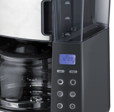 Russell Hobbs 25610-56 Filterkaffeemaschine – 10 Tassen, 1,3 l, Karaffe, Schwarz/Edelstahl