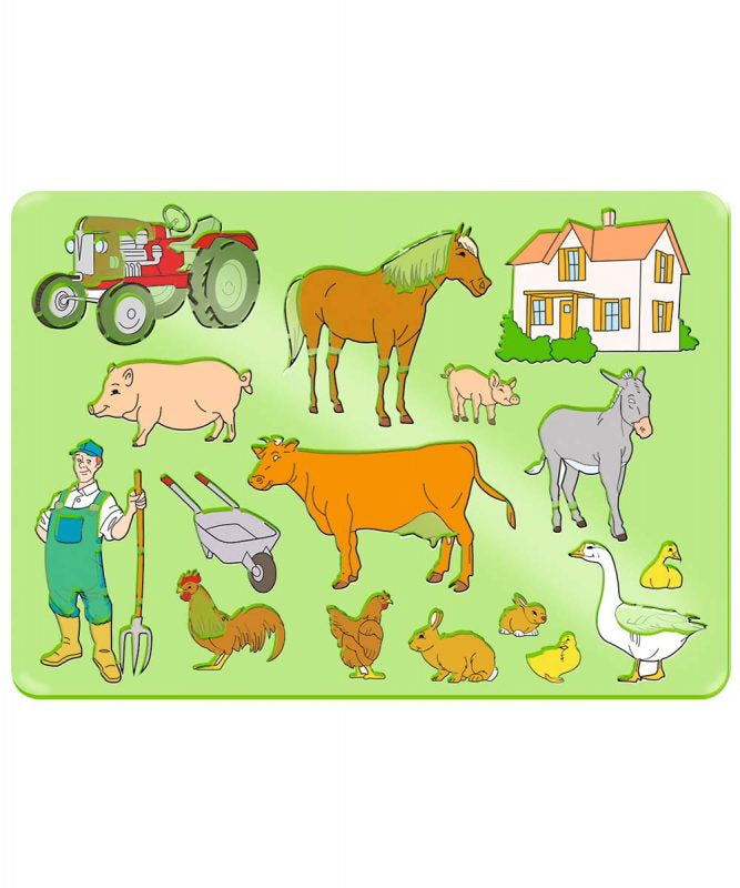 URSUS Malschablonen-Set, Tiere, 18,9 × 26,8 cm, Mehrfarbig
