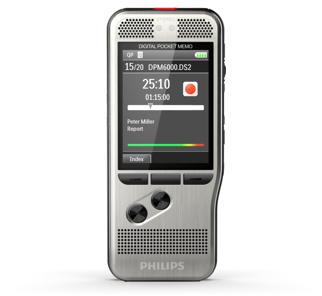Philips DPM6700 Starter-Set – Diktiergerät + Transkriptionsset, 32 GB, Fusssteuerung, SpeechExec Basic