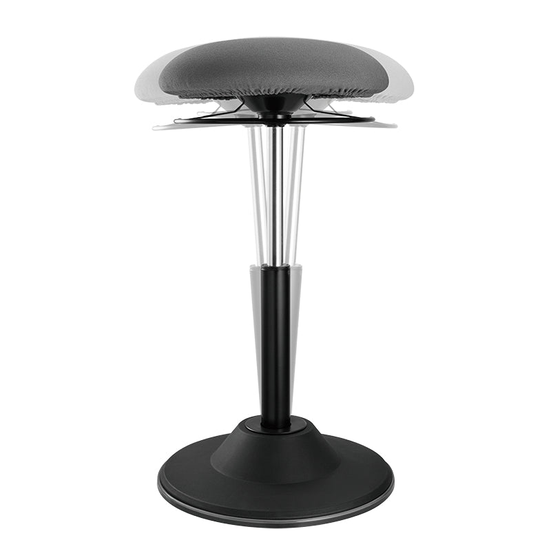 LogiLink Stehhocker – Stoff – Grau/Schwarz, 50,6–70,6 cm, bis 113 kg