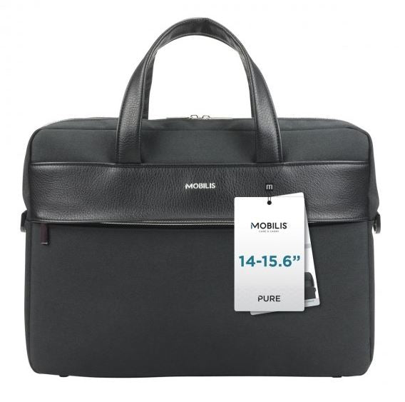 Mobilis Notebook-Tasche bis 15,6" – wasserfest, mit Tablet-Fach – Schwarz