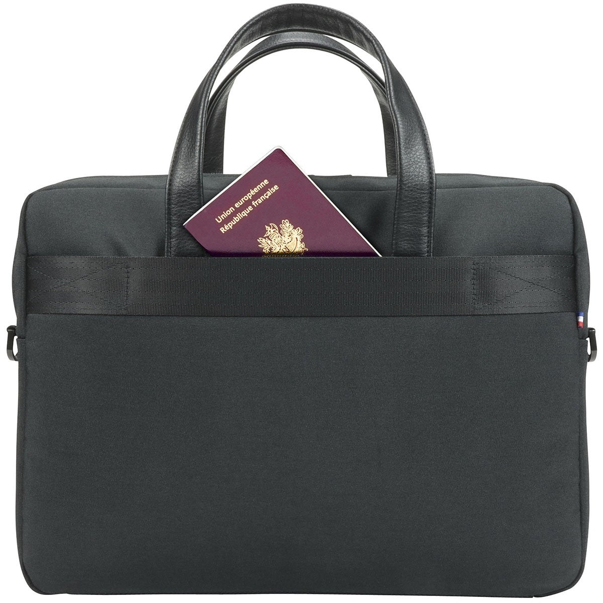 Mobilis Notebook-Tasche bis 14" – Abnehmbarer Schultergurt, Fronttasche – Schwarz