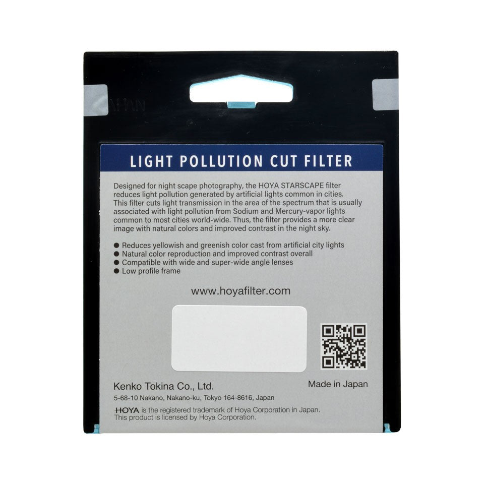 Hoya Starscape Lichtverschmutzungsfilter 62 mm – ND1,5 (0,5 Blenden) – Schwarz