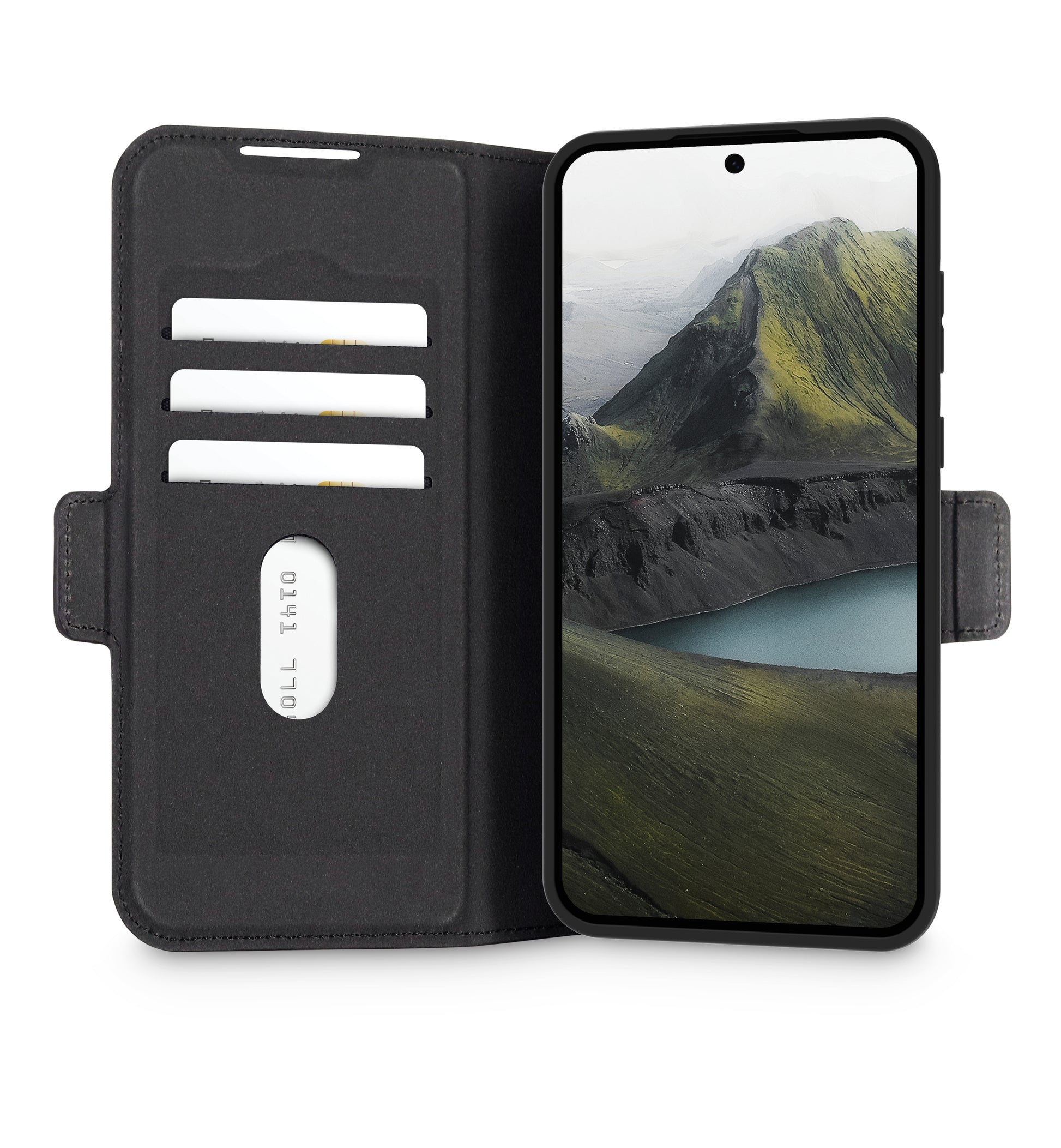 dbramante1928 Bergen Pro Wallethülle – für Samsung Galaxy S25+, 3 Kartenfächer, PU, Schwarz