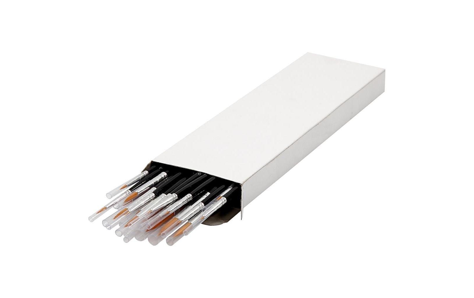 Creativ Company Pinsel-Set – Rundpinsel, Nylon, Ø 1,5–8 mm, 8 Grössen, 36er-Set