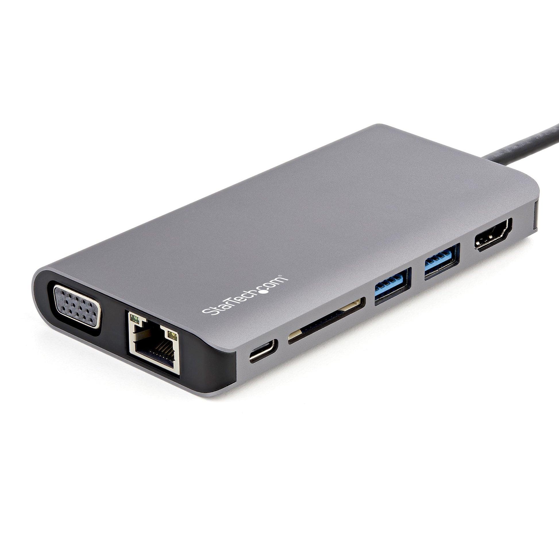 StarTech.com Multiport-Adapter – USB-C, 1× HDMI, 1× VGA, 2× USB-A, 100 W PD, GbE, für Windows/Mac/ChromeOS