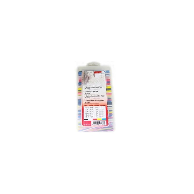EP Product EP Schrumpfschlauch-Set, 170 Stk., Ø 1,2–9,5 mm, 10 cm – mehrfarbig