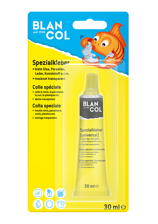 BLANCOL Spezialkleber – permanent, transparent, zieht keine Fäden, für Glas, Porzellan und mehr