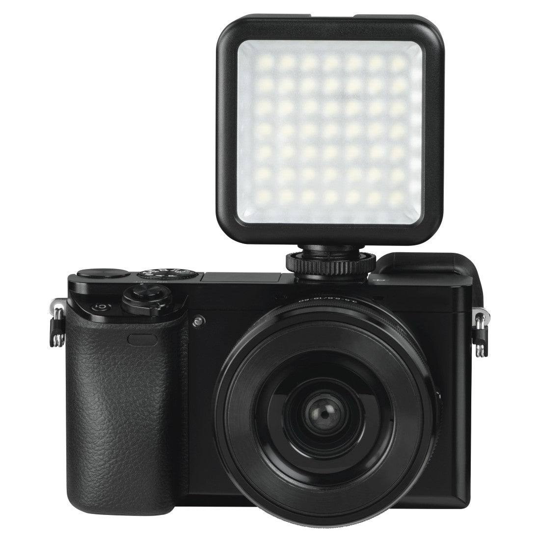 Hama LED-Leuchte 49BD – Selfie-Licht, 49 LEDs, dimmbar, 6000 K – für Smartphones – Schwarz