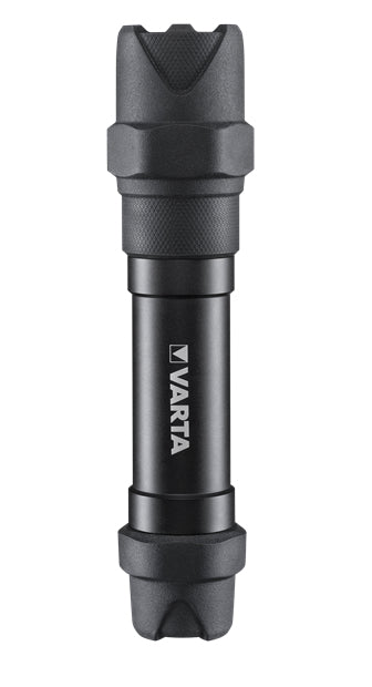 Varta Taschenlampe Indestructible F30 Pro – 650 lm, 279 m, IP67, 6× AA, 2 Stufen – Schwarz