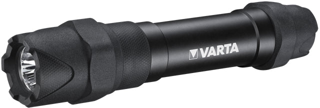 Varta Taschenlampe Indestructible F30 Pro – 650 lm, 279 m, IP67, 6× AA, 2 Stufen – Schwarz