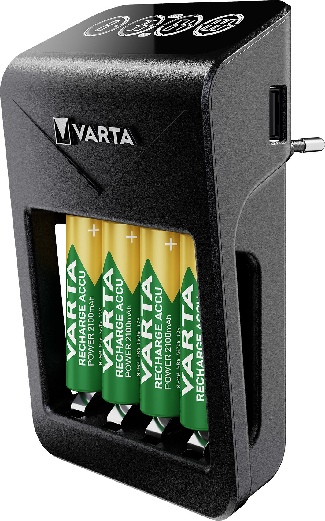 Varta LCD Plug Charger+ 4xAA R2U 2100mAh