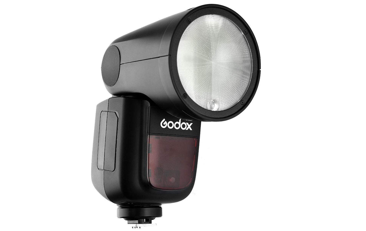 Godox V1 Blitzgerät – TTL, GN 28, 5600 K, 2600 mAh Akku, ca. 480 Blitze – für Canon – Schwarz