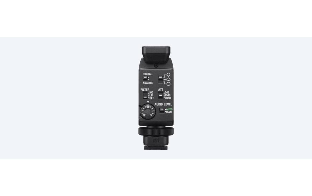 Sony ECM-B1M Erweiterungsmikrofon – umschaltbar Niere/Superniere, für Sony-Kameras mit Zubehörschuh, Schwarz
