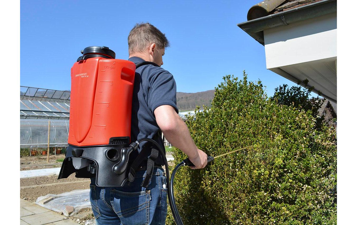 Birchmeier Drucksprüher REA 15 AC1 – 15 l, schwarz/rot, Kunststoff