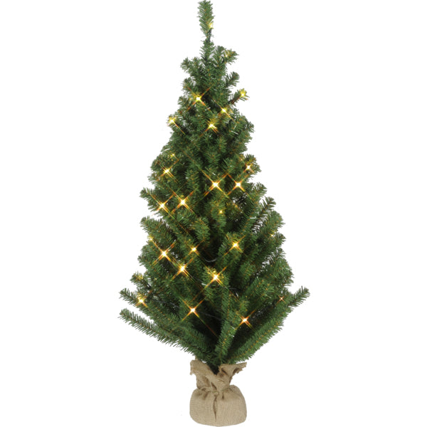 Star Trading LED-Dekolicht Topy – Ø 40 × 90 cm, warmweiss, grün, 50 LEDs, Netzbetrieb