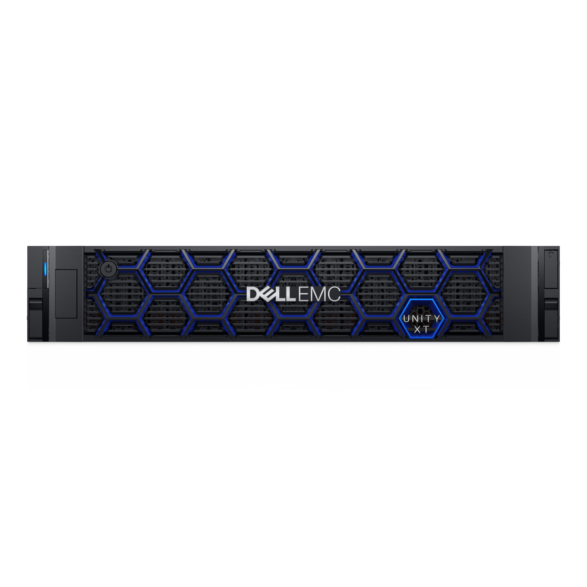 DELL EMC Unity 480F – 25-Bay Rack 2U SAN – Intel 32-Core 1,8 GHz, 10GbE, 8×SFP, 15,36 TB SSD vorinstalliert