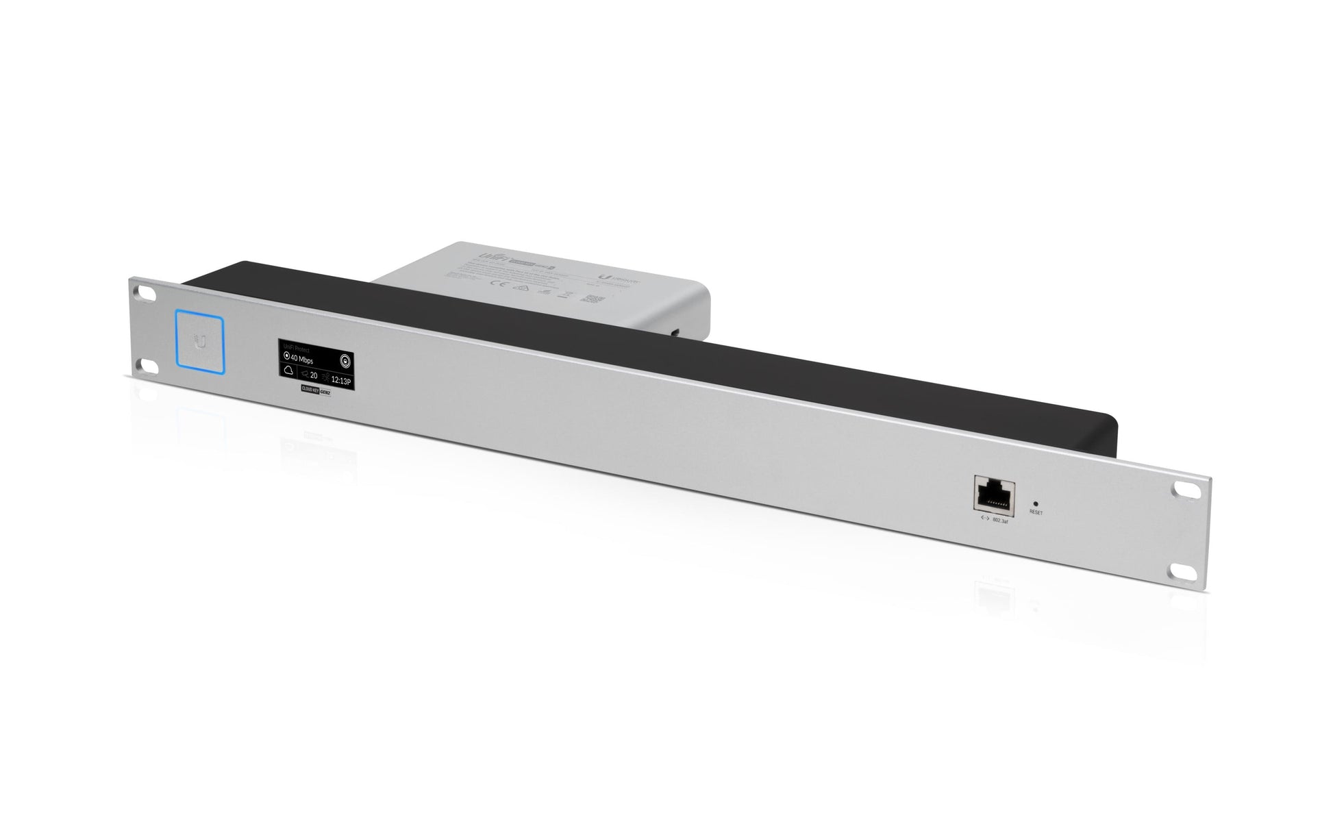 Ubiquiti CKG2-RM – Frontabdeckung, für CloudKey G2/CloudKey G2 Plus, 19" (48,3 cm), Schwarz/Silber, 1× RJ‑45