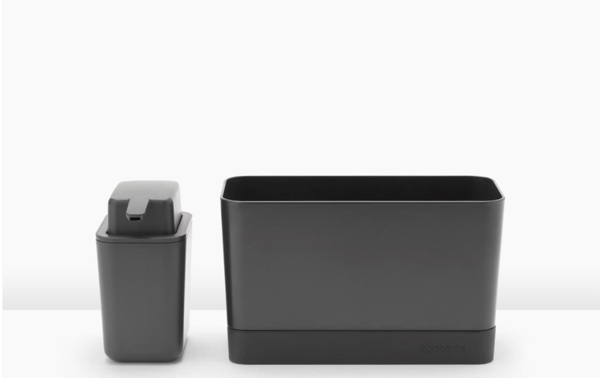 Brabantia Utensilienhalter (wandmontiert) 19,6 × 9,1 × 12,0 cm, Kunststoff, dunkelgrau