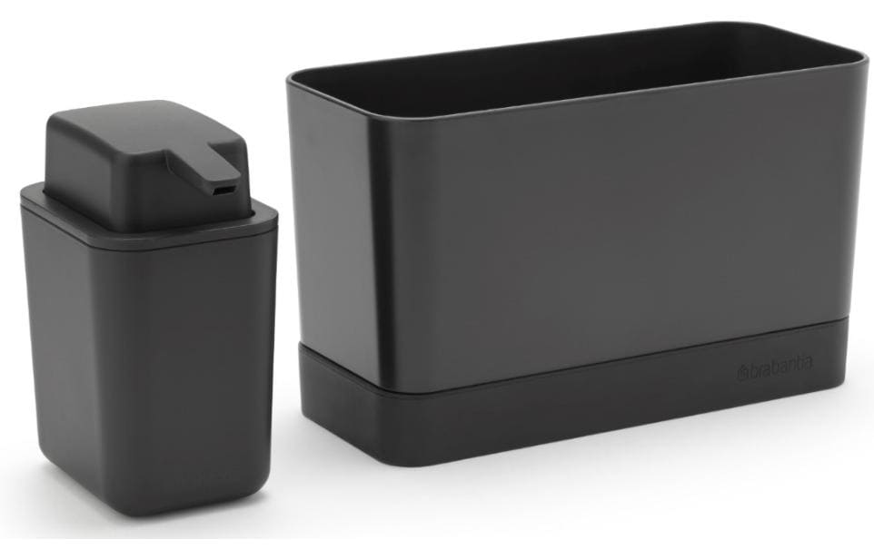 Brabantia Utensilienhalter (wandmontiert) 19,6 × 9,1 × 12,0 cm, Kunststoff, dunkelgrau