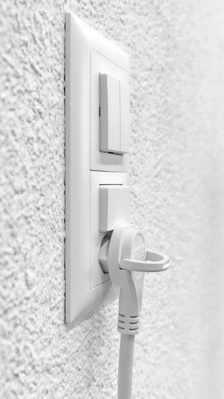 Steffen Verlängerungskabel T12–T13, 5 m, IP20, 1 mm², Winkelstecker, 3-polig – Weiss