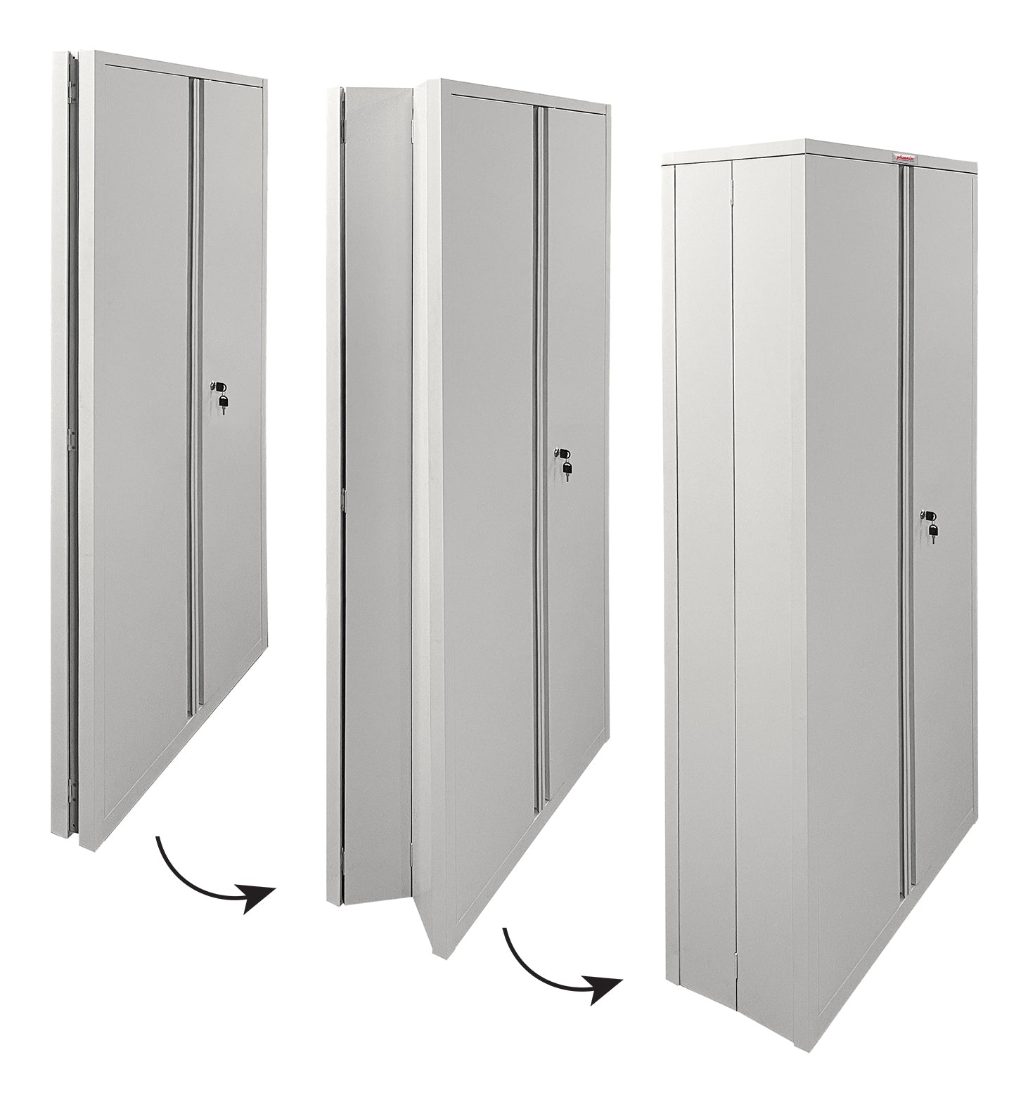 Phoenix Safe Co. SCF1891GGK – Aktenschrank, abschliessbar, Stahl, 915 × 370 × 1830 mm, hellgrau