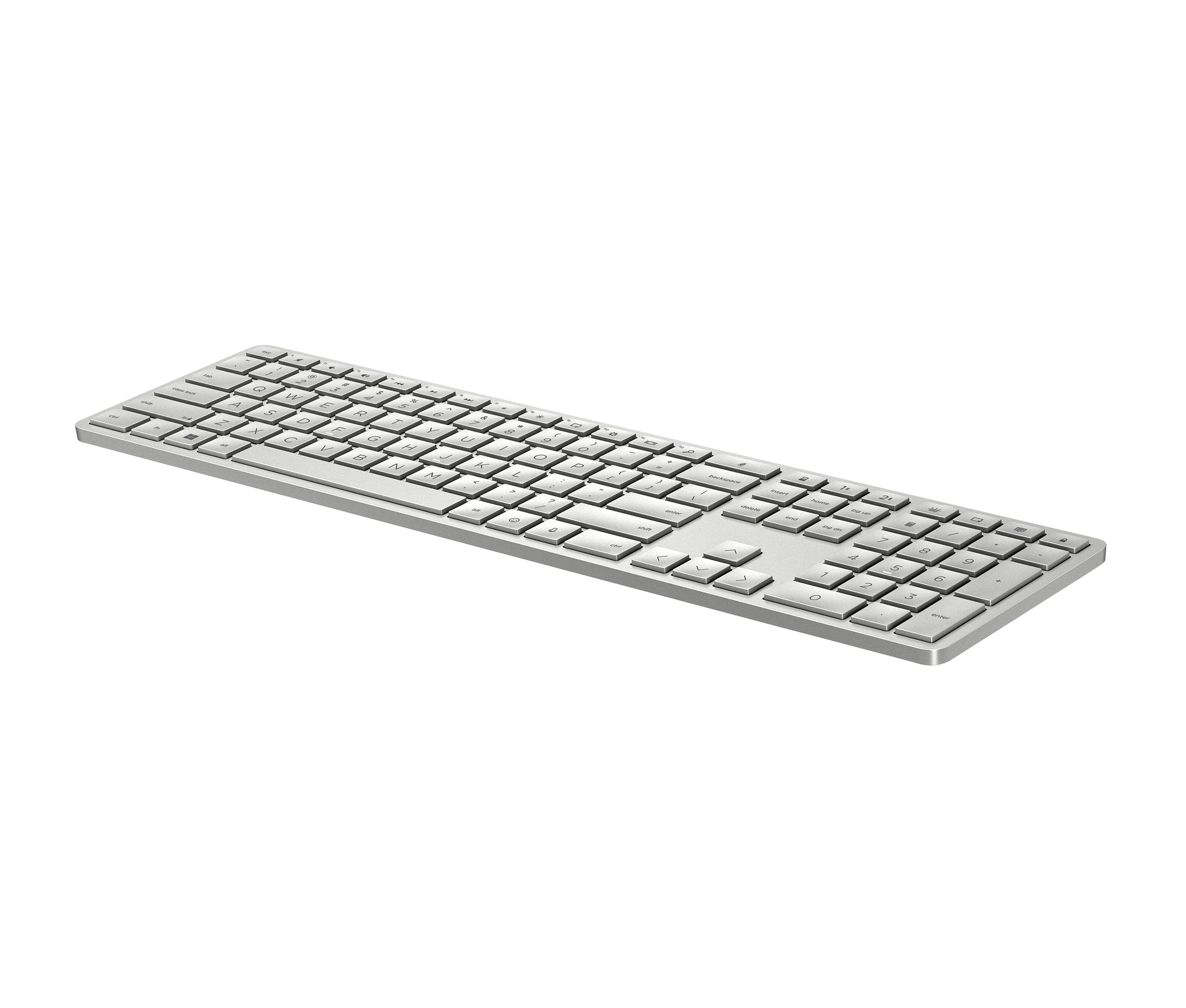 HP 970 – Tastatur – Programmierbar, Bluetooth, USB-C-Ladeport – Silber
