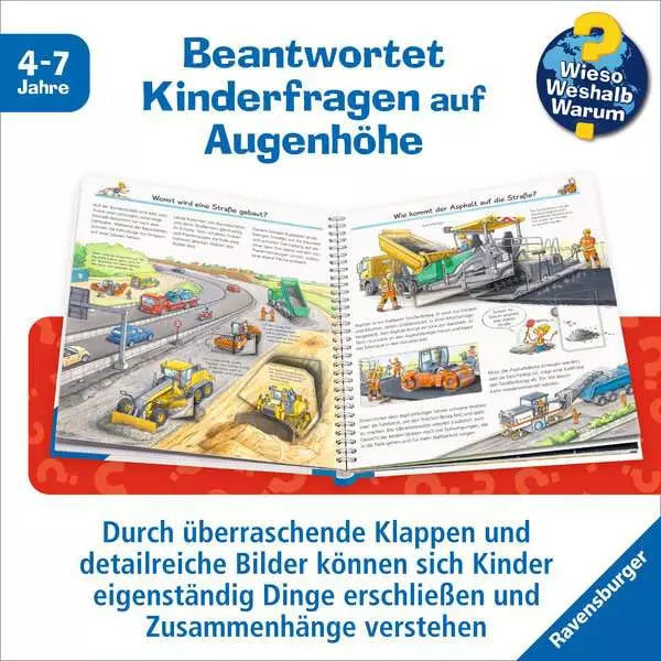 Ravensburger Buch – Wieso? Weshalb? Warum? (Band 7) Fahrzeuge auf der Baustelle, 16 Seiten, 4–7 Jahre
