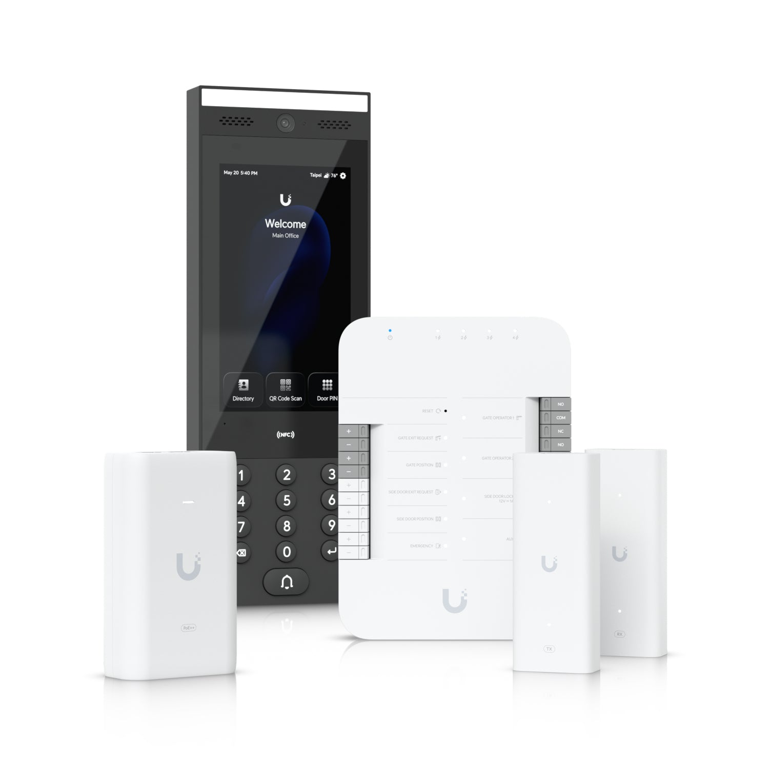 Ubiquiti UA-G3-SK-GATE Zutrittscontroller – PoE/PoE++, Polycarbonat, Schwarz/Grau/Weiss, für G3 Intercom