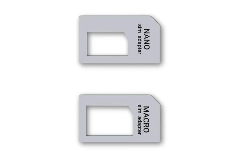 Teltonika PR5MEC19 – SIM-Kartenadapter – für Micro-SIM, Nano-SIM (Full-Size) – 2er Pack – Grau/Edelstahl