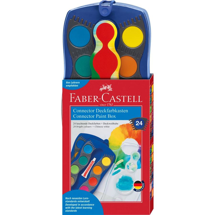Faber-Castell Connector Aquarellkasten – Mehrfarbig – 24 Farben