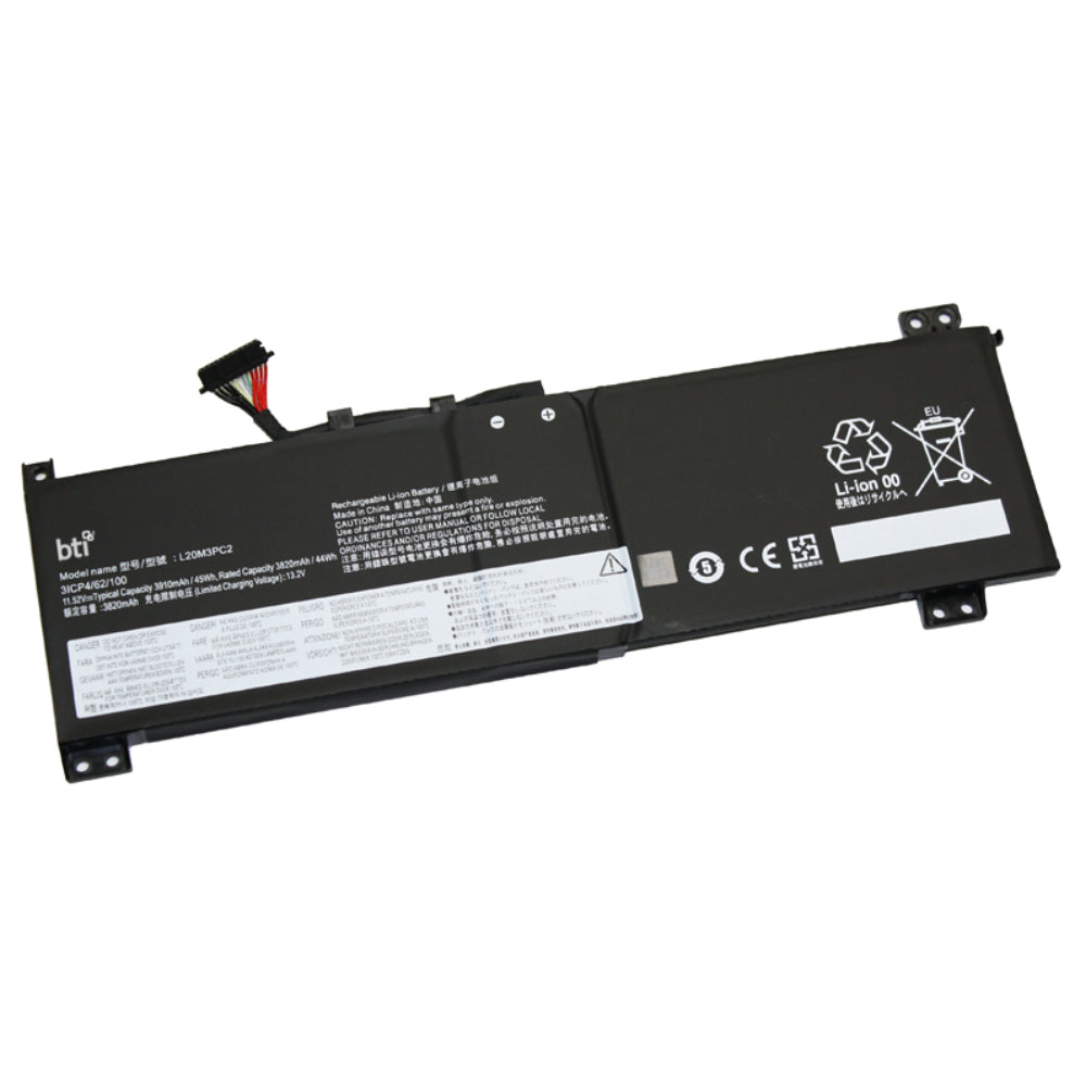 BTI Notebook-Akku – für Lenovo – 45 Wh, 11,52 V (3 Zellen) – Schwarz