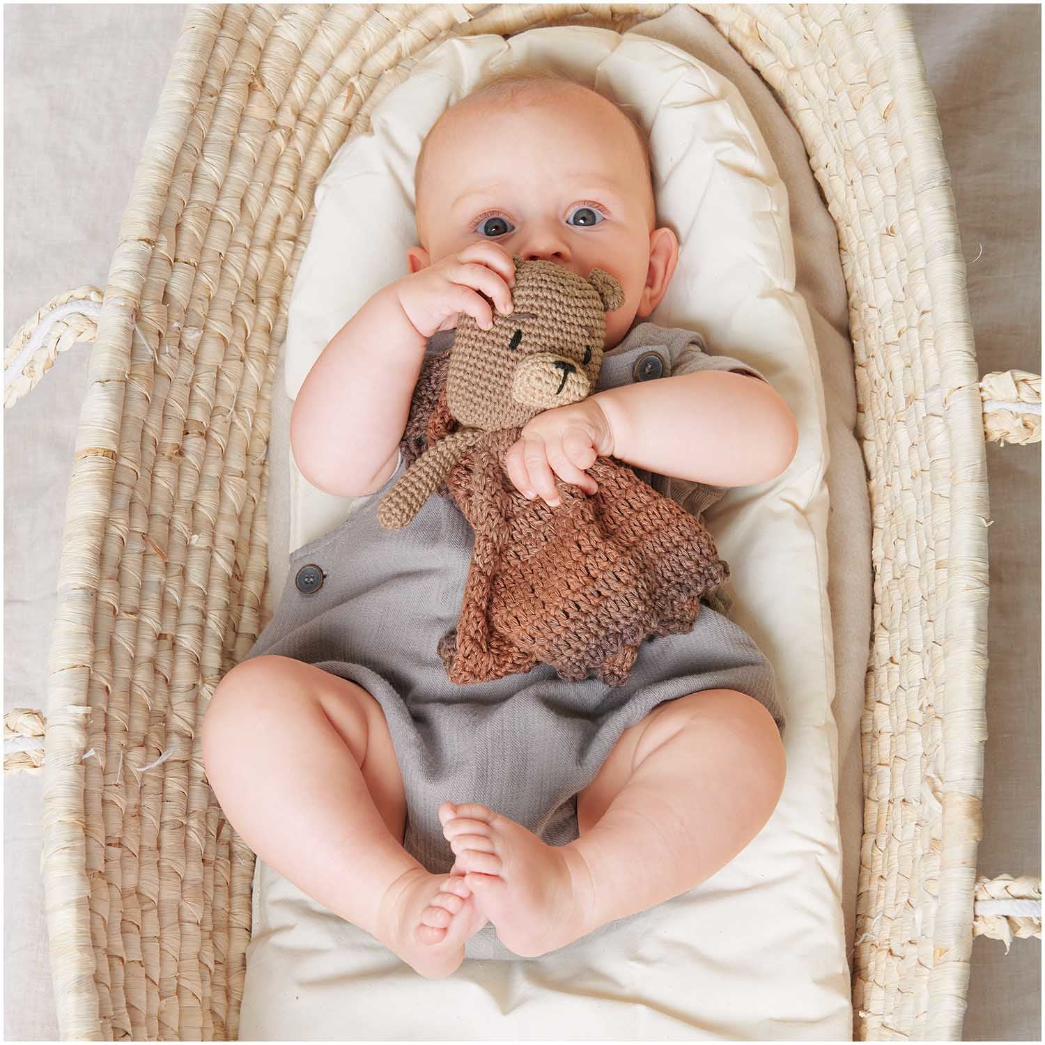 Rico Design Häkelset – Teddy – Baumwolle, Braun – 8-teilig
