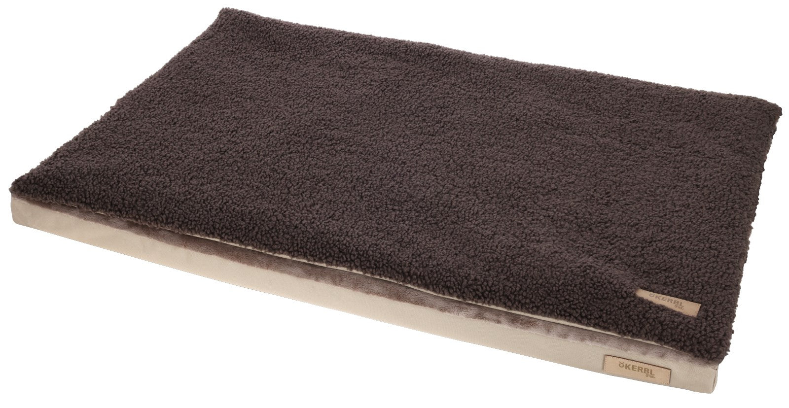 Kerbl Bett – 120 × 72 cm, Beige/Braun, Baumwollvlies/Polyester