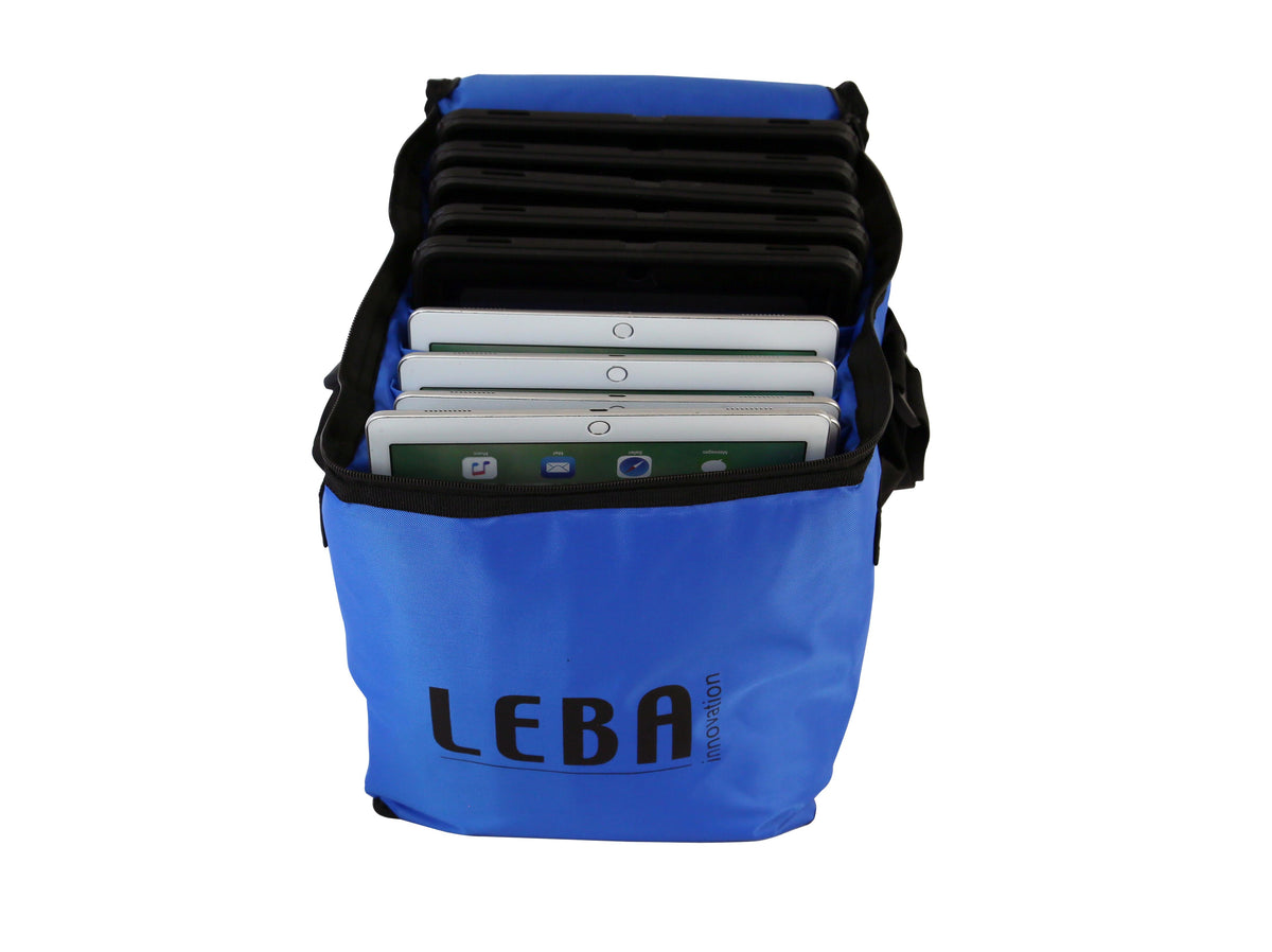 LEBA Innovation Leba NoteBag Lade-/Aufbewahrungsschrank – für 10 Geräte – AC-Kabel – Blau