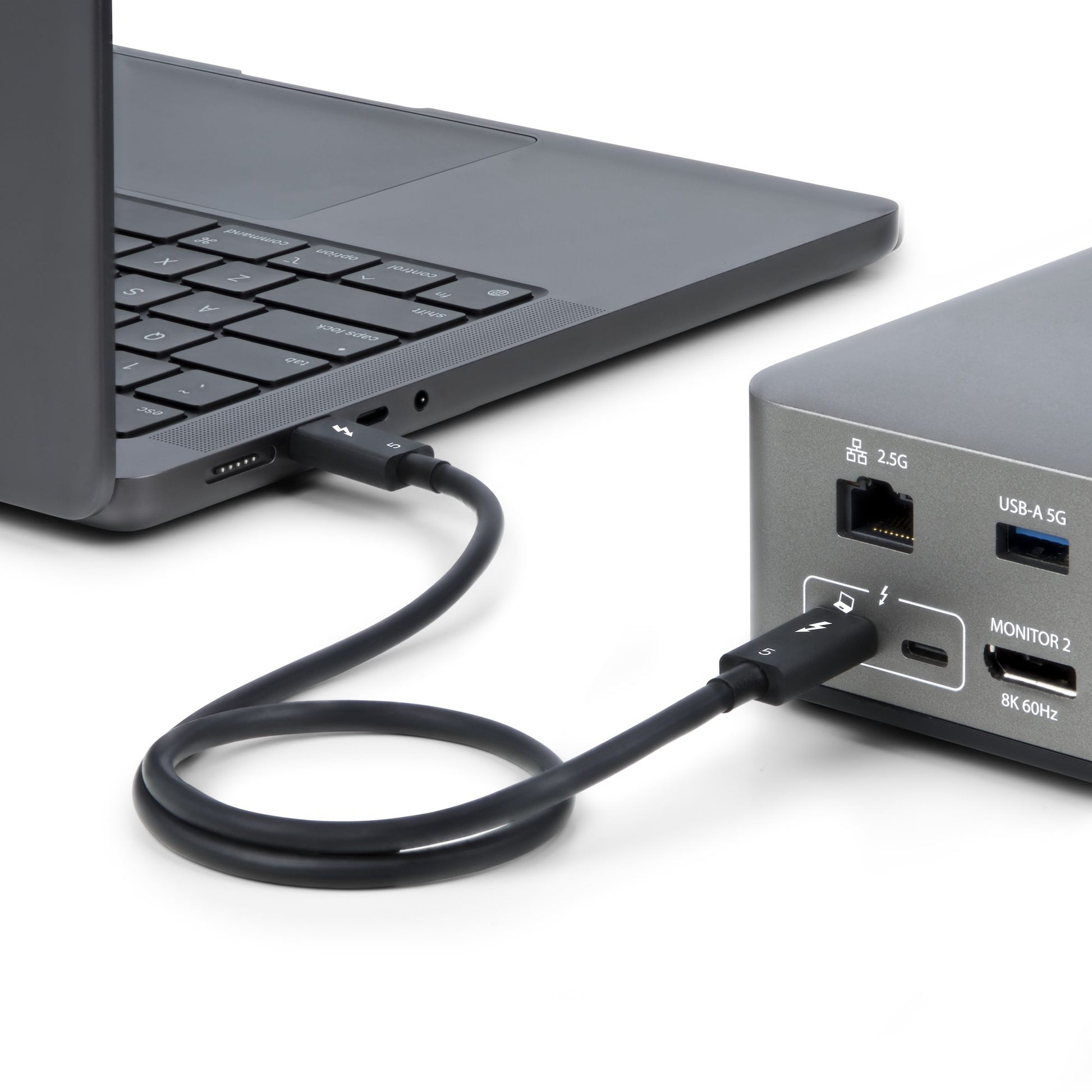 StarTech.com Thunderbolt 5 (USB-C) Kabel – 120 Gbit/s – 1 m – PD 240 W – 8K/60 – TPE-Mantel – Weiss