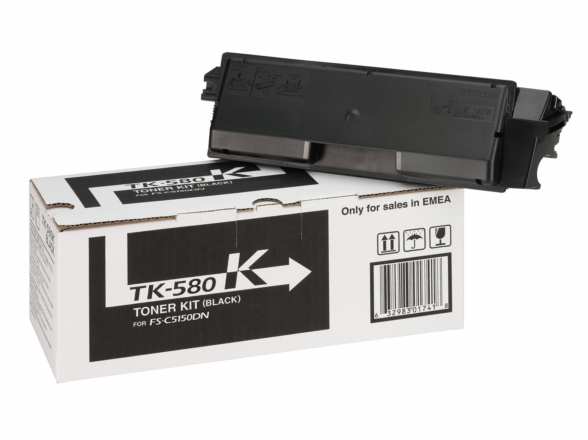 Kyocera – Toner TK-580K – Schwarz, 3500 Seiten – für Kyocera FS-C5150DN, ECOSYS P6021, P6021CDN