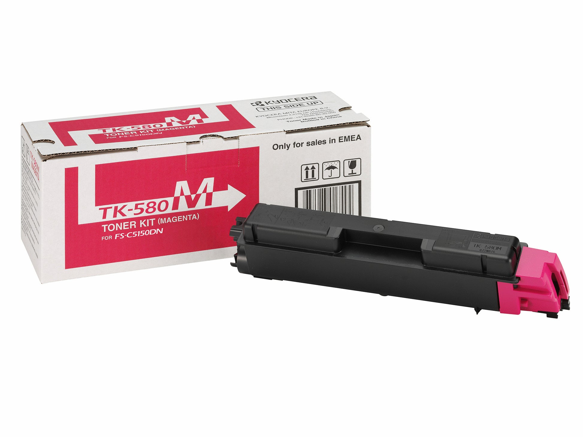 Kyocera – Toner TK-580M – Magenta, 2800 Seiten – für Kyocera FS-C5150DN/FS-C5150/ECOSYS P6021 und andere