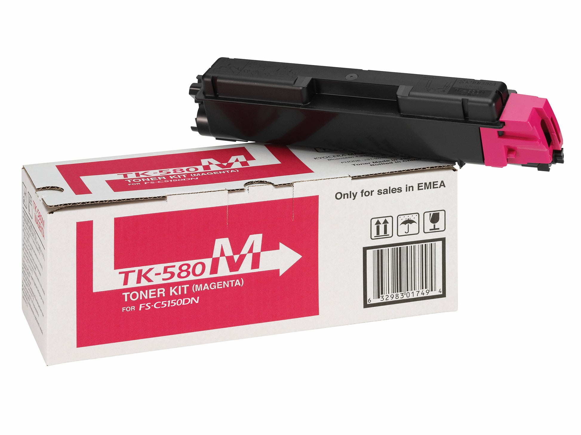 Kyocera – Toner TK-580M – Magenta, 2800 Seiten – für Kyocera FS-C5150DN/FS-C5150/ECOSYS P6021 und andere