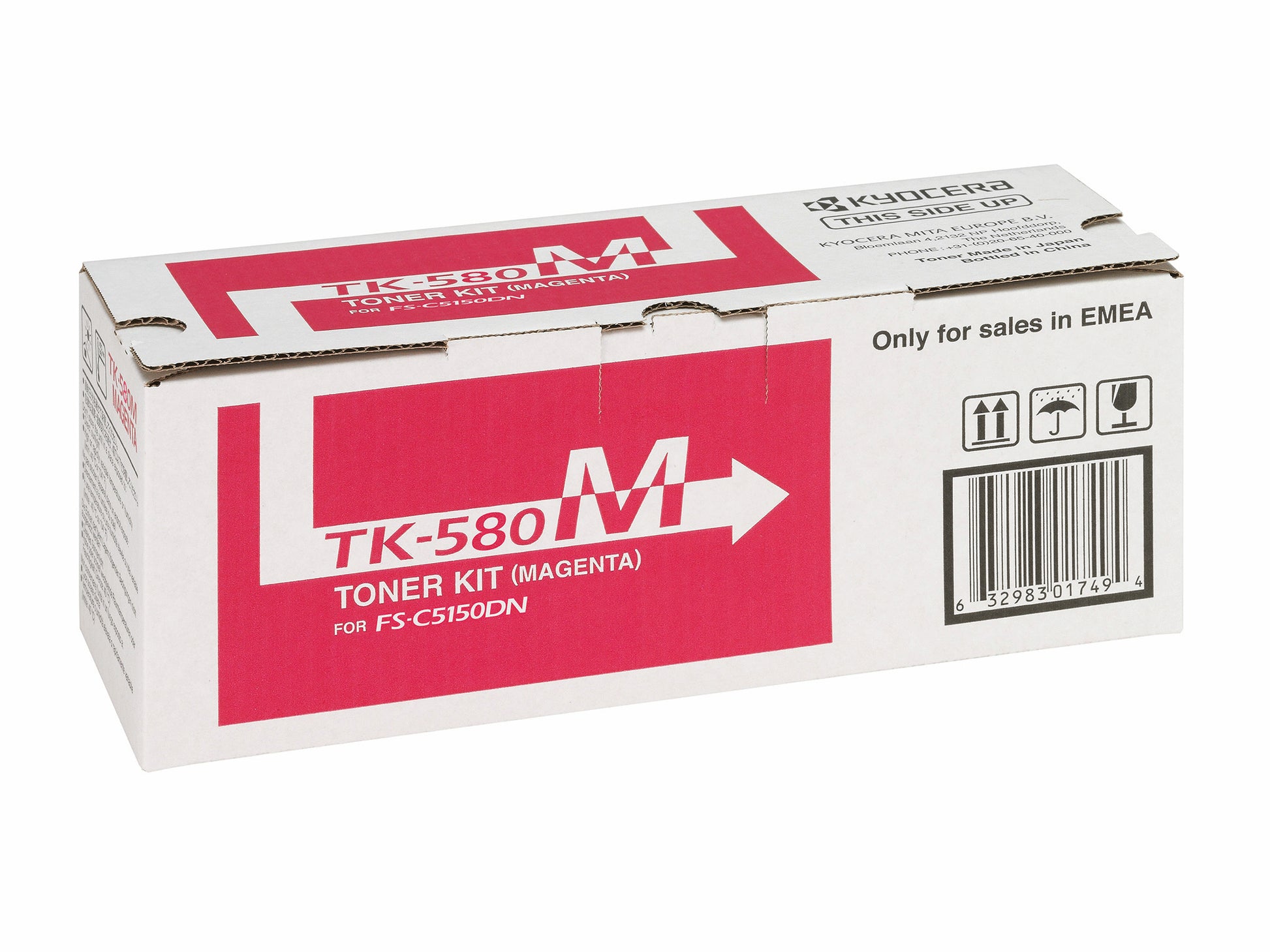 Kyocera – Toner TK-580M – Magenta, 2800 Seiten – für Kyocera FS-C5150DN/FS-C5150/ECOSYS P6021 und andere