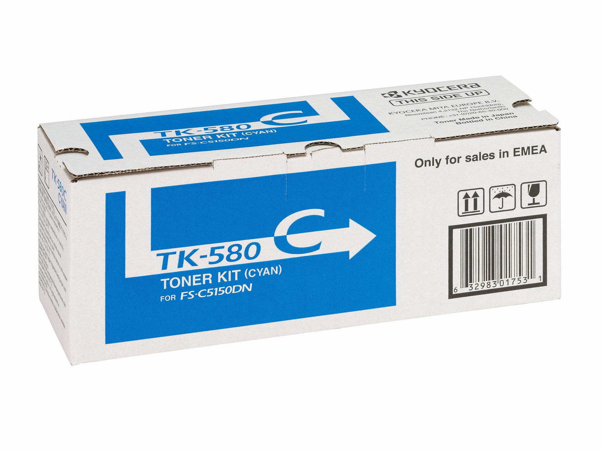 Kyocera – Toner TK-580C – Cyan, 2800 Seiten – für FS-C5150DN/ECOSYS P6021/P021CDN