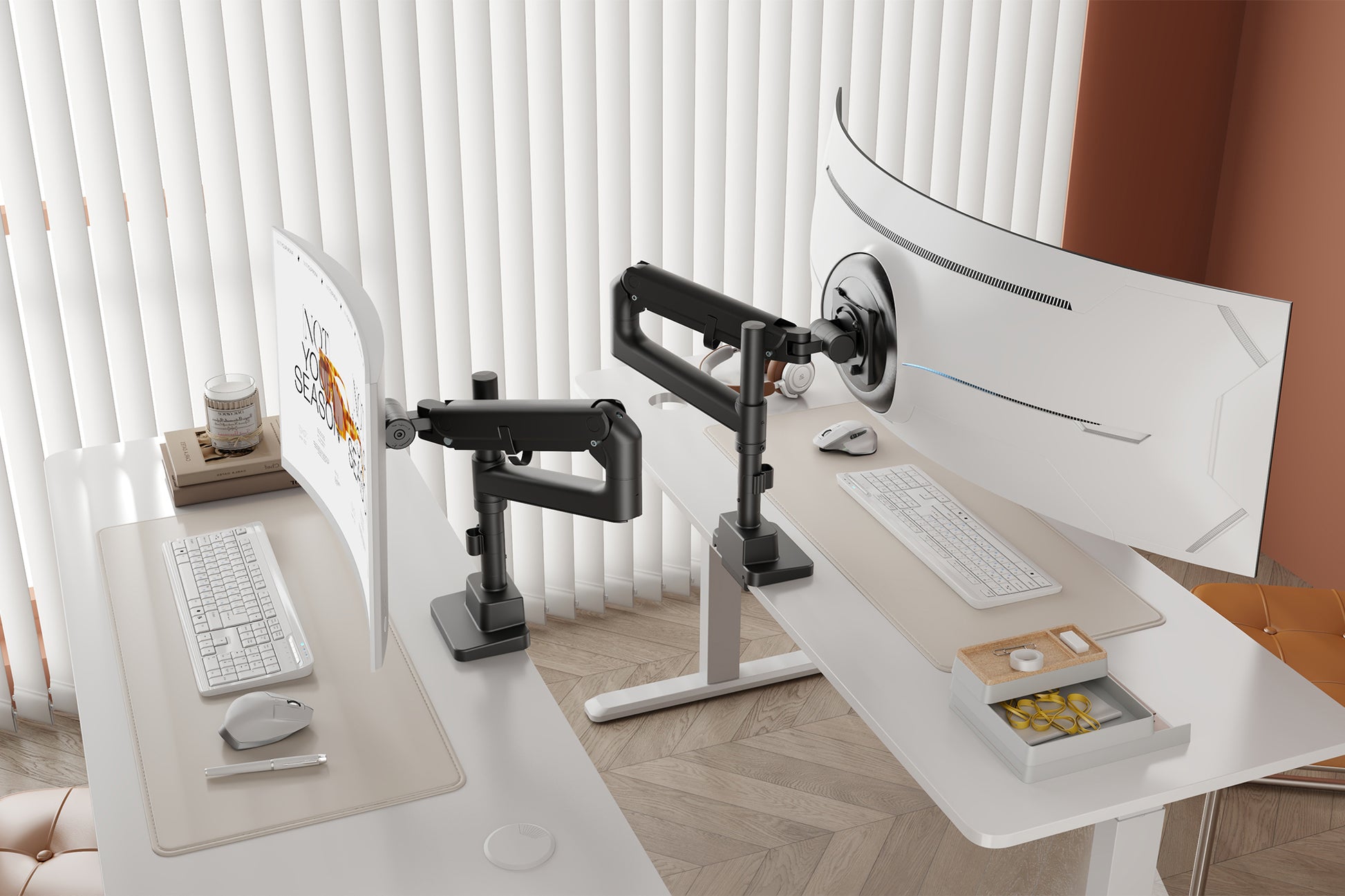Digitus Monitorarm Tischhalterung – 1 Monitor – bis 57" – VESA 75×75/100×100 mm – bis 27 kg/Monitor