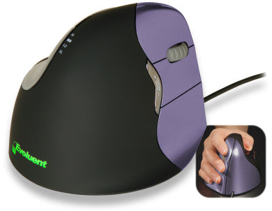 Evoluent Vertical Mouse4 Small Ergonomische Maus – kabelgebunden, für Rechtshänder, vertikal