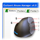 Evoluent Vertical Mouse4 Small Ergonomische Maus – kabelgebunden, für Rechtshänder, vertikal