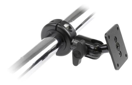 Brodit Rohrhalter mit Montageplatte – Fahrrad-/Motorradhalterung – Klemmhalterung, Aluminium – Schwarz