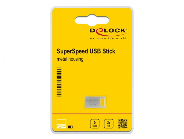 DeLOCK USB 3,2 Gen 1 32 GB – Ohne Deckel, für USB Typ‑A